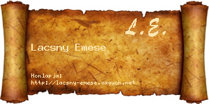 Lacsny Emese névjegykártya